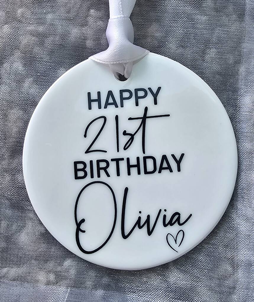 Happy Birthday Gift Tags, Ceramic Birthday Tags, 1 of 2