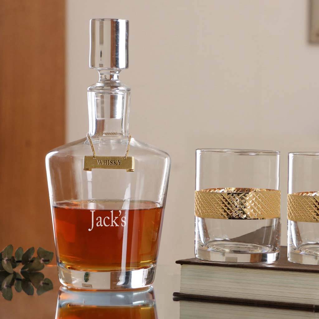 Personalised Golden Wedding Anniversary Decanter Gift By Dibor