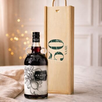 Personalised 50th Birthday Rum Gift Set With Custom Lid, 6 of 11