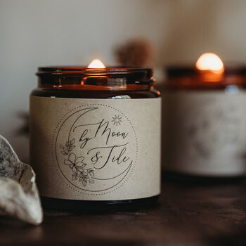 Mind And Spirit Personalised Soy Candle With Wood Wick, 3 of 5