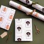 Personalised Christmas Dog Stamp Wrapping Paper, thumbnail 1 of 12