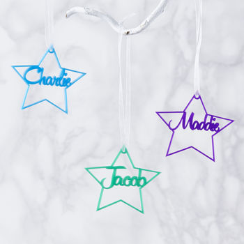 Personalised Star Christmas Decoration, 3 of 6