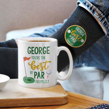 Golf Gifts For Him Best By Par Socks And Mug, 3 of 5