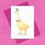 Hand Drawn Mother Goose Blank Greeting Card, thumbnail 5 of 12
