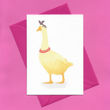 Hand Drawn Mother Goose Blank Greeting Card, 5 of 12