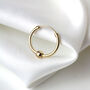 9ct Yellow Gold Thick Single Hoop Earring Ball, thumbnail 2 of 3
