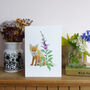 Fox And Foxglove Any Occasion Greetings Card, thumbnail 2 of 6