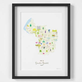 Map Of Greater Bristol Art Print, 2 of 5