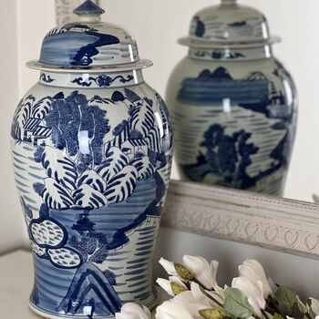 Blue And White Porcelain Lidded Jar, 2 of 5