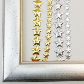 Metallic Star Ribbon Garland In Gold And Silver, 3 of 5