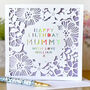 Personalised Floral Foil Birthday Card, thumbnail 1 of 2