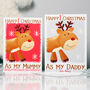Reindeer 1st Christmas Card As Mummy Daddy, thumbnail 1 of 10