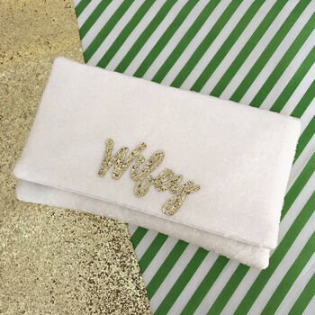 Wifey Sequin Wedding Day Bridal Clutch, 2 of 9