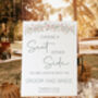 Wedding Choose A Seat Sign Pink Wild Flower, thumbnail 3 of 6