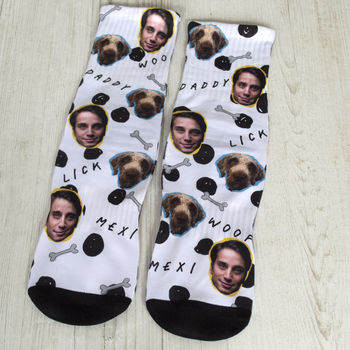 Personalised Dog And Owner Photo Socks, 3 of 3
