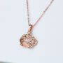 Sparkly Crown Shiny Pendant Necklace With Tiny White Zirconia, thumbnail 1 of 5