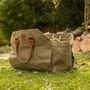 Waxed Canvas Craftwood Two In One Log Bag, thumbnail 1 of 5