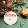 Personalised North Pole Nice List Christmas Bauble, thumbnail 3 of 4