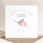 Personalised Christmas Card For Daughter: Robin With Christmas Gift Design, thumbnail 2 of 5