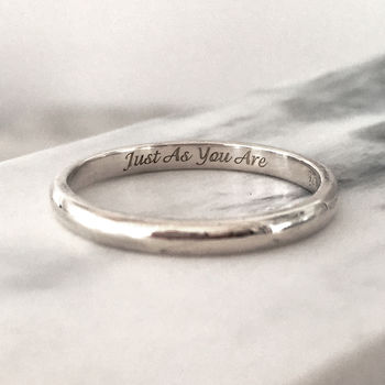 Classic Gold Wedding Ring With Bespoke Engraving, 2 of 4