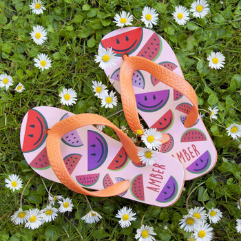 Personalised Colourful Kid's Flip Flops, 6 of 12