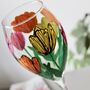 Tulip Hand Painted Wine Glass, thumbnail 3 of 7