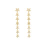 Falling Star 18 K Gold Plated Earrings, thumbnail 2 of 6