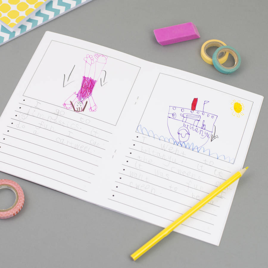 learn to write, children's notebook set by zoe brennan