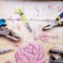 Pink Rose Flower Stem Faux Glass Flowers, thumbnail 9 of 11