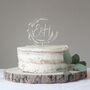 Personalised Floral Wooden Wedding Cake Topper, thumbnail 1 of 5