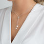 Silver Stars Lariat Slider Necklace, thumbnail 1 of 5