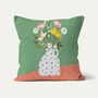 Personalised Family Birth Flowers Cushion, thumbnail 3 of 7