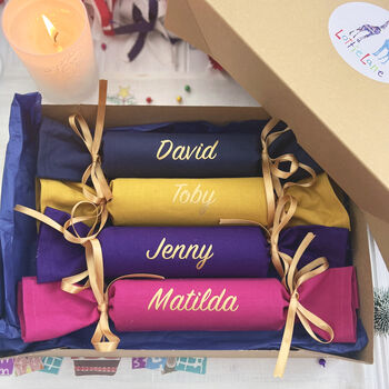 Personalised Reusable Fabric Christmas Crackers, 3 of 12