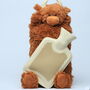 Christmas Highland Brown Cow Hot Water Bottle, Boxed, thumbnail 2 of 4