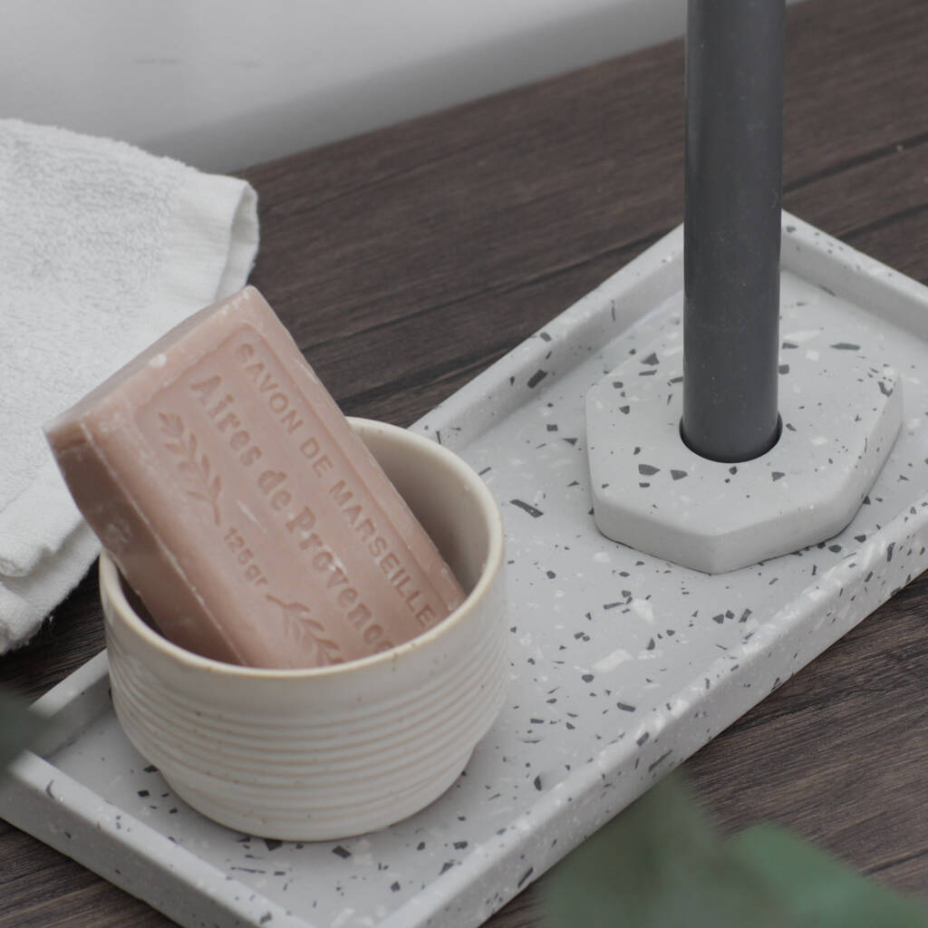 Eco Resin Terrazzo Bathroom Tray By QuirkyBee