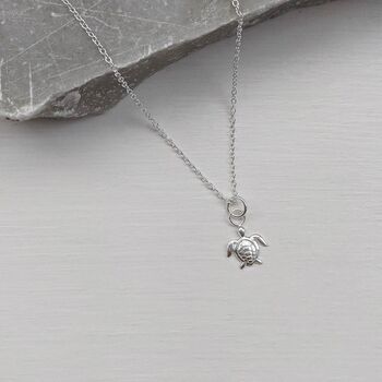 Sterling Silver Turtle Necklace, 6 of 10