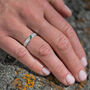 May Birthstone Ring Emerald In Textured Sterling Silver And 9ct Gold, thumbnail 2 of 8