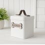 Personalised Farmhouse Pet Treat Tin With Walnut Nameplate, thumbnail 2 of 9