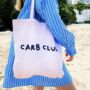 Carb Club Organic Cotton Tote Bag, thumbnail 1 of 3