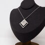 Handmade Grass Meadow Textured Silver Necklace, thumbnail 4 of 4