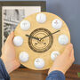 Personalised Golf Ball Clock Wall Art Gift For Men, thumbnail 5 of 7