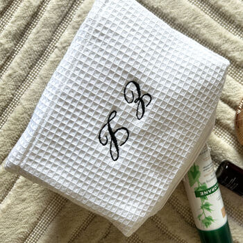 Monogramed Set Of Cosmetic Bags, 4 of 7