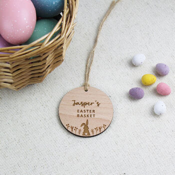 Personalised Engraved Cute Easter Basket Gift Tag, 3 of 4