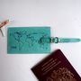 Personalised Leather Luggage Tag With World Map, thumbnail 3 of 7