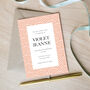 Pink Scallop Christening Invitation Naming Day, thumbnail 1 of 1