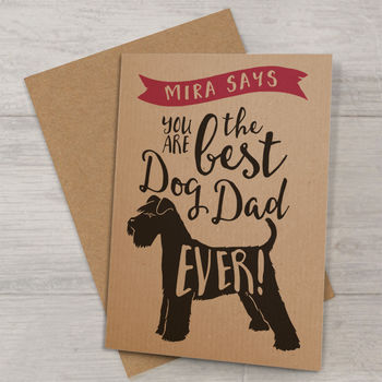 Best Dog Dad Ever 'A6 Size' Card, 4 of 12