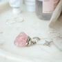925 Silver Raw Rose Quartz Moon And Star Necklace, thumbnail 1 of 5