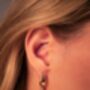 Red Pomegranate Huggie Hoop Earrings, thumbnail 8 of 8