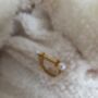 Pearl Detail Vertical Bar Rectangular Ring In 18 K Gold, thumbnail 4 of 9