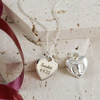 Baby Footsteps Solid Silver Personalised Charm, 2 of 7